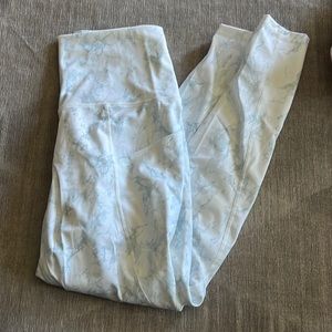 Dusty blue marble leggings